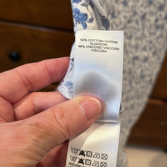 Lucky Brand White and Blue Button Down Shirt - Picture 6 of 7